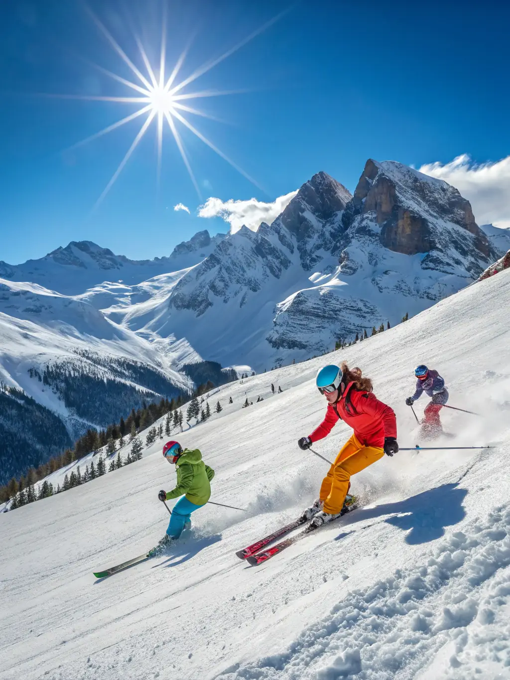 An image of athletes participating in various winter sports activities, such as skiing and snowboarding, highlighting the excitement and challenges of winter sports at AASE.